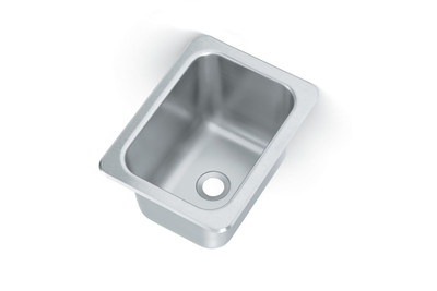 Vollrath 101-1-2 13" OAW x 17" OAD One Compartment Stainless Steel Drop-In Sink