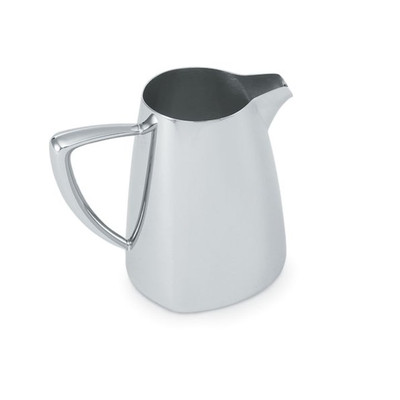 Vollrath 46208 9 Oz. Stainless Steel Triangular Body Design Hollow Tubular Handle Triennium Open Creamer