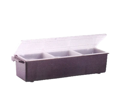 Vollrath 4742-01 18" x 6" x 3-3/4" 3 Quart Brown Plastic Standard Lid NSF Kondi-Keeper Condiment Dispenser