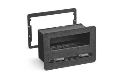 Vollrath FMS-7 10 9/16"W x 5"D x 7 3/8"H Black ABS Plastic Flush Mount Dispenses One Straw At A Time Straw Dispenser