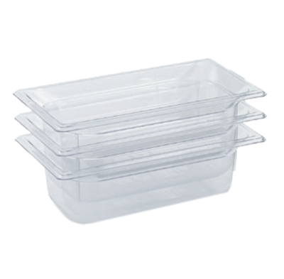 Vollrath 8036410 6" Deep Low-Temp Polycarbonate Clear Plastic Super Pan 1/3 GN Food Pan