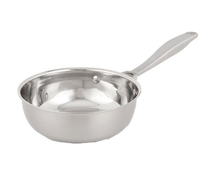 Vollrath 47792 3 Qt. 18-8 Stainless Steel Body Aluminum and Stainless Steel Clad Bottom Intrigue Stainless Steel Sauciers