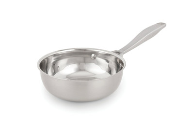 Vollrath 47792 3 Qt. 18-8 Stainless Steel Body Aluminum and Stainless Steel Clad Bottom Intrigue Stainless Steel Sauciers