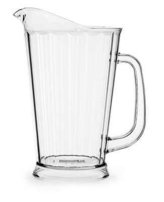 Vollrath 6000-13 60 Oz. Clear Polycarbonate Thumb Grip Ice Catcher Pour Lip Truffex II Deluxe Beverage Pitcher