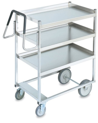 Vollrath 97203 900 Pounds Stainless Steel 3 Solid Shelves Cart