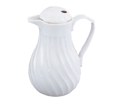Vollrath 52130 42 Oz. White Plastic Tilt & Pour SwirlServe Beverage Server