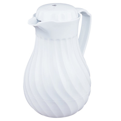 Vollrath 52130 42 Oz. White Plastic Tilt &amp; Pour SwirlServe Beverage Server