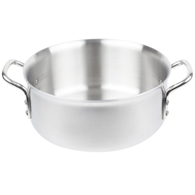 Vollrath 77760 12" Dia. 10 Quarts Stainless Steel and Aluminum Induction Ready Without Cover Tribute 3-Ply Brazier