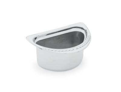 Vollrath 8230620 1.7 Quart 1/2 Size Oval Stainless 1.2mm Thickness "Rings" Embossing On Rim Mirror Finish Miramar Decorative Food Pan