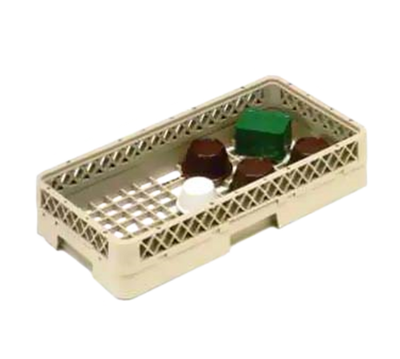 Vollrath HR1A 10" W x 19 3/4" D x 3 13/16" H Half Size Co-Polymer Plastic Beige Traex Open Dishwasher Rack