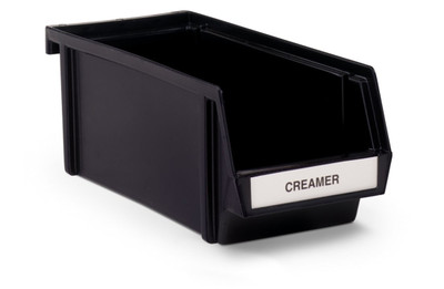 Vollrath 4806-06 11-1/4"L x 4-1/4"H x 5"W Black Single Plastic Self-Serve System Bin