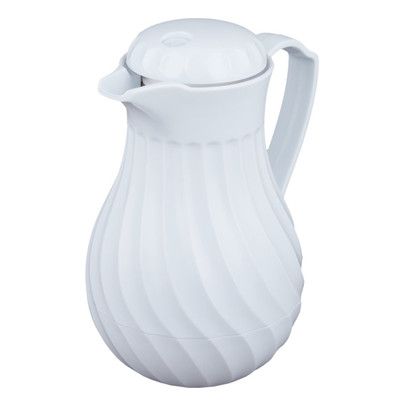 Vollrath 52160 42 Oz. White Plastic SwirlServe Hot-N-Cold Beverage Server