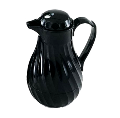 Vollrath 52126 10 Oz. Black Plastic Tilt & Pour SwirlServe Beverage Server