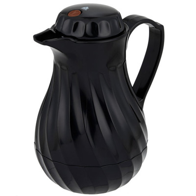 Vollrath 52126 10 Oz. Black Plastic Tilt & Pour SwirlServe Beverage Server