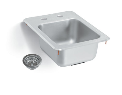 Vollrath 1734-C 10"W x 11" Front-to-Back x 6 3/16" Deep Bowl Drop-in Stainless Steel Self-Rimming Underbar Sink