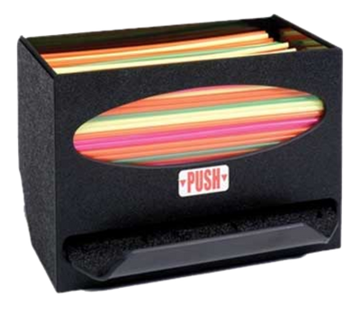 Vollrath MS-2A 6"H x 7 1/8"W x 6 1/4"D Black Thermoplastic Impact-Resistant ModuServ Stir Stick Dispenser