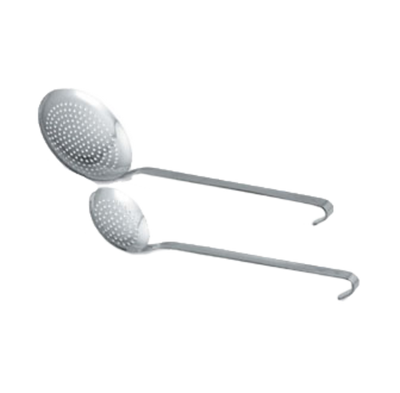 Vollrath 46969 4&quot; Blade One-Piece Construction Heavy Duty 18/8 Stainless Steel Mirror Finish Blade Satin Finish Handle Skimmer