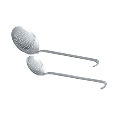 Vollrath 46969 4" Blade One-Piece Construction Heavy Duty 18/8 Stainless Steel Mirror Finish Blade Satin Finish Handle Skimmer