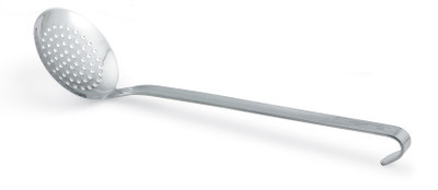 Vollrath 46969 4" Blade One-Piece Construction Heavy Duty 18/8 Stainless Steel Mirror Finish Blade Satin Finish Handle Skimmer