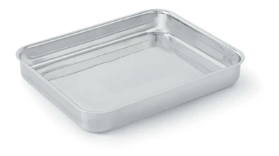Vollrath 49432 14.69" W x 11.81" D x 2" H 4.6 Qt. 3-Ply Construction 18-8 Stainless Steel with 3004 Aluminum Core Bottom and Side Walls Miramar Display Cookware Large Food Pan