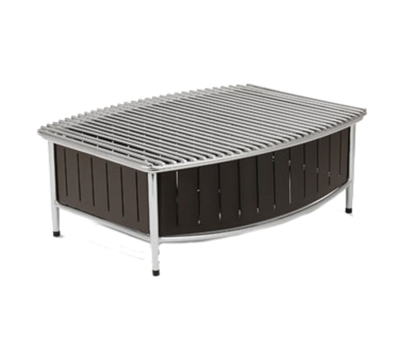 Vollrath 4667575 21" W x 16" D x 7.5" H Grill Stand Black High Quality Durable Aluminum and Stainless Steel Contoured Buffet Station