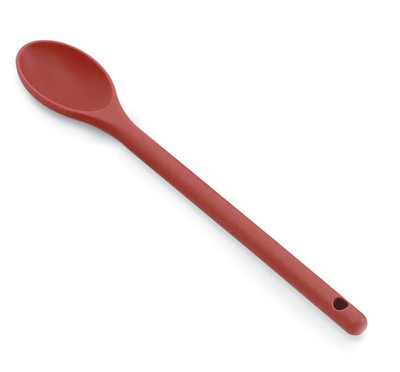 Vollrath 4689840 12" L Solid High Temp Nylon-Red One-Piece Construction Prep Spoon