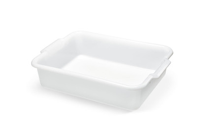 Vollrath 52615 20" W x 5" H x 15" D 1-Compartment Natural Polyethylene Signature Bus Box