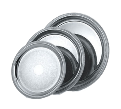 Vollrath 82101 15 1/4" Dia. Heavy Duty 18/8 Stainless Steel Round Elegant Reflections Serving Tray