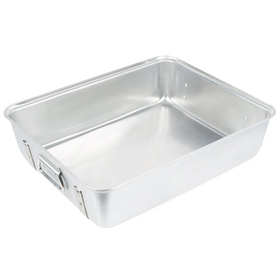 Vollrath 448212 16" W x 20" D x 4.5" H 11.5 Qt. 3004 Aluminum Alloy Strapped with Loop Handles Roaster Bottom