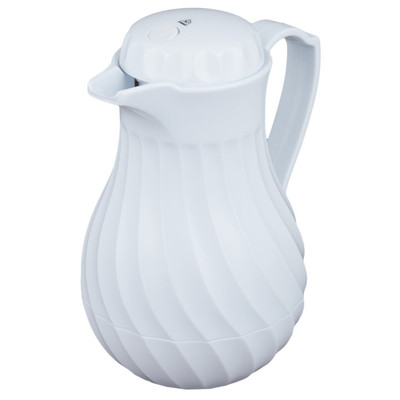 Vollrath 52132 20 Oz. White Plastic Tilt & Pour SwirlServe Beverage Server