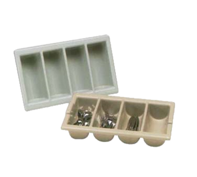 Vollrath 1375-06 20.88" W x 12.88" D x 4.5" H Black 4 Compartments Traex Silverware Cutlery Box