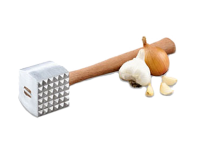 Vollrath 47712 13 1/4" Long Cast Aluminum with Hickory Handle Meat Tenderizer