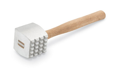Vollrath 47712 13 1/4" Long Cast Aluminum with Hickory Handle Meat Tenderizer