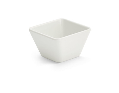 Vollrath V22200 1/8 Qt. White XS Square Melamine Bowl