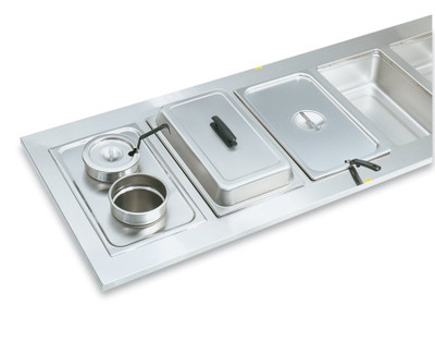Vollrath 19190 300 Series Stainless Steel with (2) 6 3/8" Inset Holes Adapter Plate