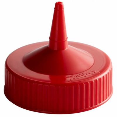 Vollrath 4913-02 Red Wide Mouth Squeeze Bottle Replacement Cap
