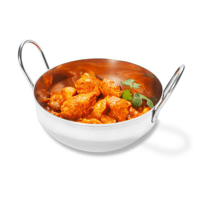 Vollrath 59747 41 Oz. 8.7" L x 4" H With Handles 6.7" Top Diameter 3.5" Base Diameter Stainless Steel Mini Balti Dish