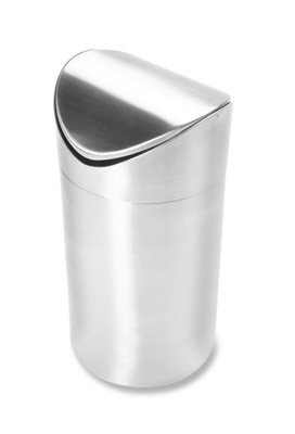 Vollrath 59781 66 Oz. 4.5" Top Diameter 9" H Stainless Steel Mini Waste Can with Swing Top