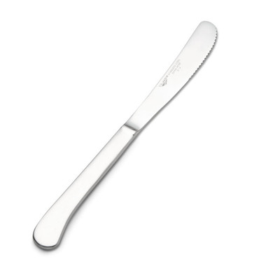 Vollrath 48122 9" W Stainless Solid Flat with Satin Finish Handle Heavyweight Dinner Knife Flatware
