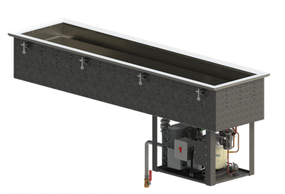 Vollrath FC-4CSP-02120-N 6-5/8" Deep Well (2) Pan Refrigerated 3" Recessed Shoulder 18/8 Stainless Steel Polyurethane Foam Insulated NSF7 Short Sided Cold Drop-In