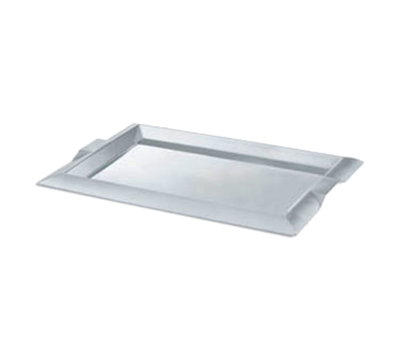 Vollrath 82094 Heavy Duty 18/8 Stainless Steel Satin Finish Rim Medium Rectangular Serving Tray