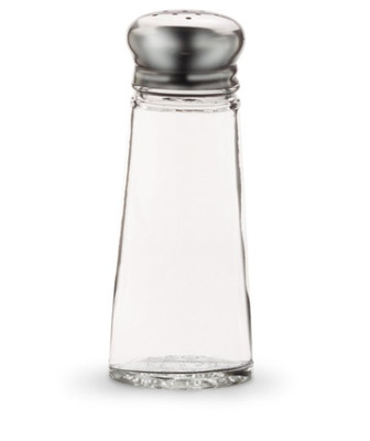Vollrath 703 3 Oz. Glass Jar Stainless Steel Cap Dripcut Salt &amp; Pepper Shaker
