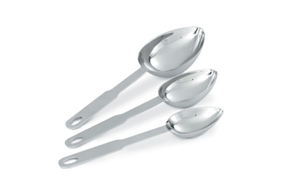 Vollrath 47054 Oval Type 304 18/8 Stainless Steel One-Piece Construction Measuring Scoop / Cup Set