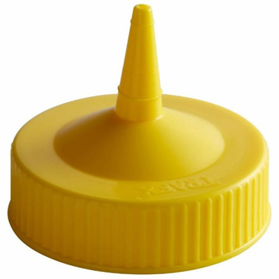 Vollrath 4913-08 Yellow Wide Mouth Squeeze Bottle Replacement Cap