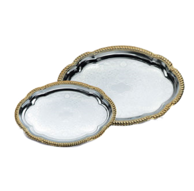 Vollrath 47265 Large Oval Chrome Plated Odyssey Serving Tray