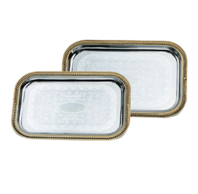Vollrath 47266 Rectangular Chrome Plated Odyssey Serving Tray