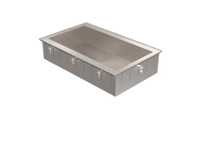 Vollrath 36441R 8" Deep Well 2-Pan 12" x 20" Polyurethane Foam Insulated 18/8 Stainless Steel NSF7 Refrigerated Cold Pan