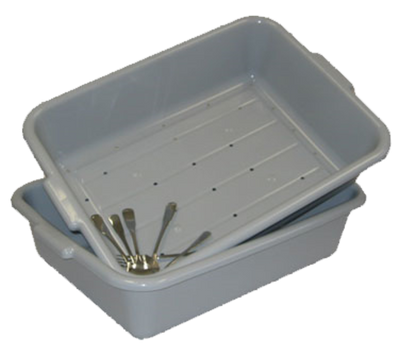 Vollrath 1502-31 20"L x 15"W x 5-3/4"H Gray Plastic Economy Soak System