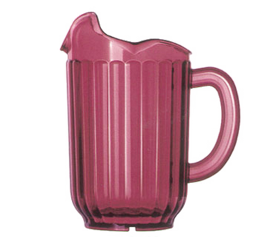 Vollrath 6010-22 60 Oz. Red Polycarbonate Tuffex I Deluxe Three-Lipped Pitcher