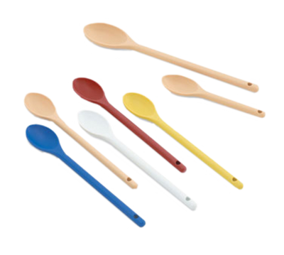 Vollrath 4689960 15" L Solid High Temp Nylon-Tan One-Piece Construction Prep Spoon